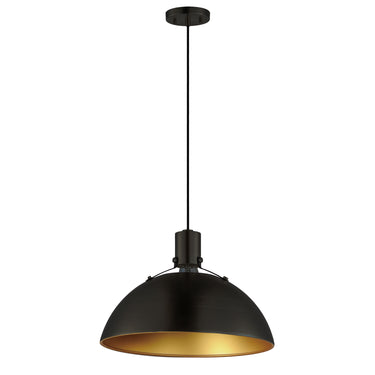 Maxim Lighting Dawn 15.5" Pendant Antique Brass/Black