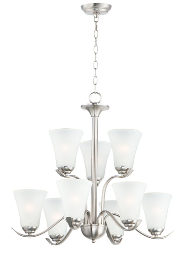 Maxim Lighting Vital 9-Light Chandelier Satin Nickel