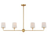 Maxim Lighting Bristol 4-Light Linear Chandelier Satin Brass