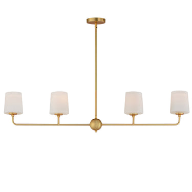 Maxim Lighting Bristol 4-Light Linear Chandelier Satin Brass