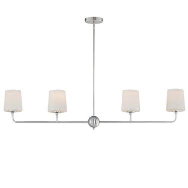 Maxim Lighting Bristol 4-Light Linear Chandelier Satin Nickel