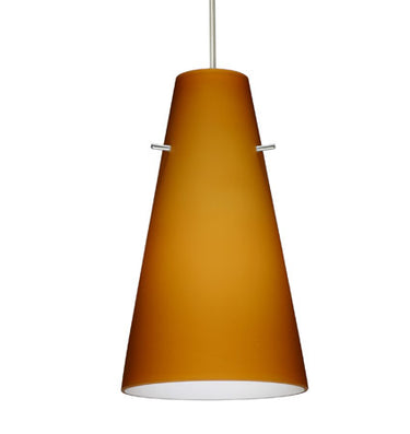 Cierro stem pendant: Amber Matte glass shade | Besa Lighting