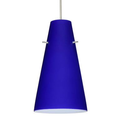 Cierro cable pendant: Cobalt Blue Matte glass shade | Besa Lighting