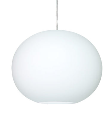 Jordo stem pendant: Opal Matte glass shade | Besa Lighting