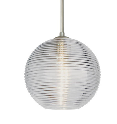 Kristall 8 stem pendant: Clear glass shade | Besa Lighting