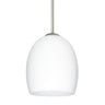 Lucia stem pendant: Opal Matte glass shade | Besa Lighting