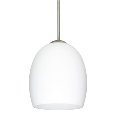 Lucia stem pendant: Opal Matte glass shade | Besa Lighting