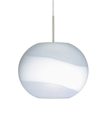 Luna cable pendant: Opal Frost glass shade | Besa Lighting