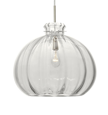 Pinta 12 stem pendant, Clear glass, product view | Besa Lighting
