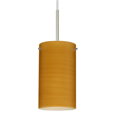 Stilo 7 stem pendant: Oak glass shade | Besa Lighting