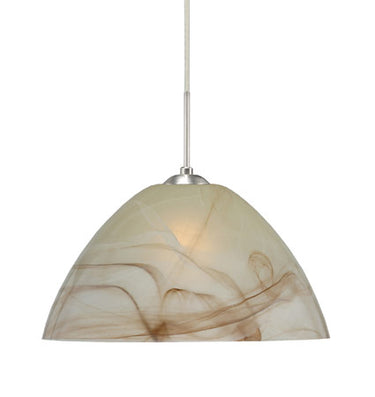 Tessa stem pendant: Mocha glass shade | Besa Lighting