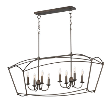 Maxim Lighting Plumette 8-Light Linear Pendant Chestnut Bronze