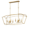 Maxim Lighting Plumette 8-Light Linear Pendant Gold Leaf