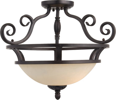 Maxim Lighting Manor 2-Light Semi-Flush Mount Oil Rubbed Bronze