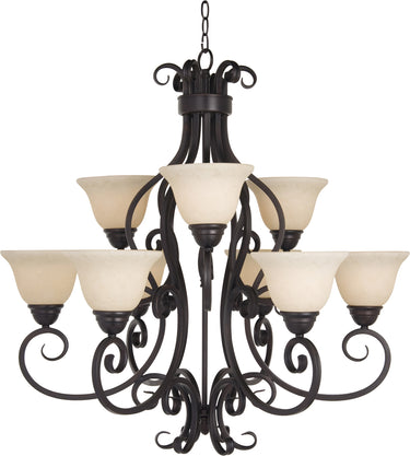Maxim Lighting Manor 9-Light Chandelier Oil Rubbed Bronze