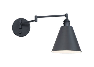 Maxim Lighting Library Wall Sconce Horizontal Swing Arm Black