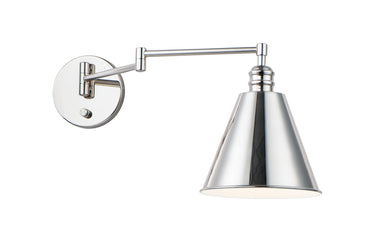 Maxim Lighting Library Wall Sconce Horizontal Swing Arm Polished Nickel