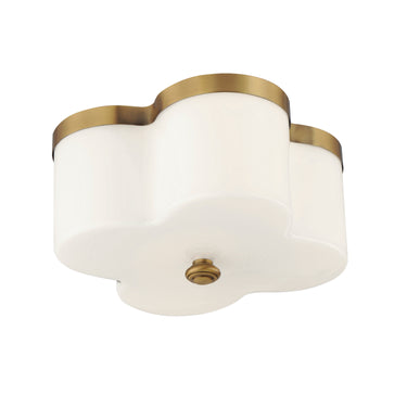 Maxim Lighting Clover 2-Light Flush Mount Natural Aged Brass