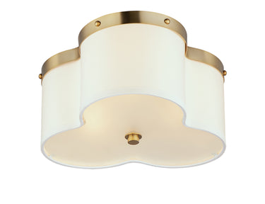 Maxim Lighting Clover 3-Light Flush Mount Satin Brass