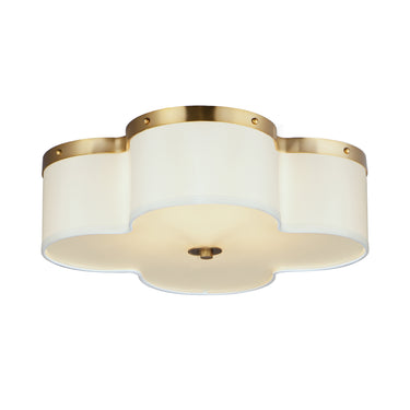 Maxim Lighting Clover 4-Light Flush Mount Satin Brass