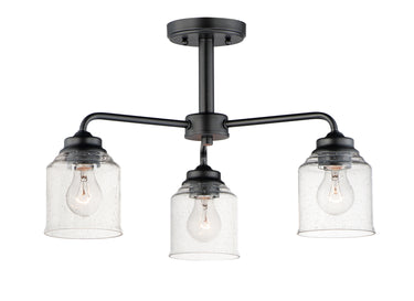 Maxim Lighting Acadia 3-Light Semi-Flush Mount/Chandelier Black