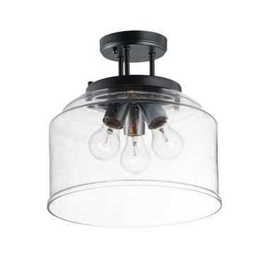 Maxim Lighting Acadia 3-Light Semi-Flush Mount Black
