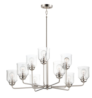 Maxim Lighting Acadia 9-Light Chandelier Satin Nickel