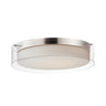 Maxim Lighting Duo 16" Round LED Flush Mount Satin Nickel