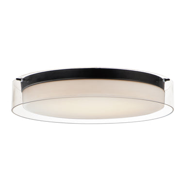 Maxim Lighting Duo 20" Round LED Flush Mount Black