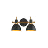 Maxim Lighting Dusk 2-Light Wall Sconce Black/Antique Brass