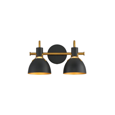 Maxim Lighting Dusk 2-Light Wall Sconce Black/Antique Brass