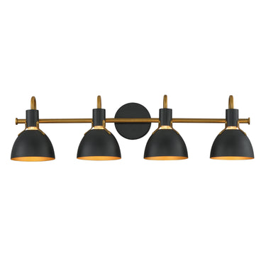 Maxim Lighting Dusk 4-Light Wall Sconce Black/Antique Brass