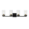 Maxim Lighting Pinn 4-Light Bath Vanity Black/Satin Brass