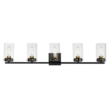 Maxim Lighting Pinn 5-Light Bath Vanity Black/Satin Brass