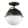 Maxim Lighting Duke Semi Flush Mount Black/Weathered Brass