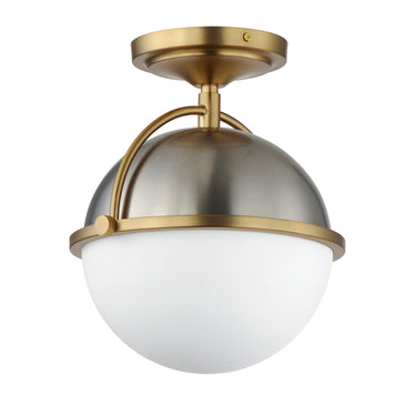Maxim Lighting Duke Semi Flush Mount Satin Nickel/Satin Brass