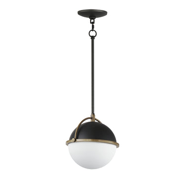 Maxim Lighting Duke 10" Pendant Black/Weathered Brass
