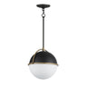 Maxim Lighting Duke 12" Pendant Black/Weathered Brass