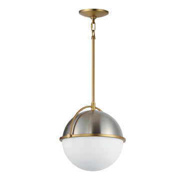 Maxim Lighting Duke 12" Pendant Satin Nickel/Satin Brass