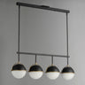 Maxim Lighting Duke 4-Light Linear Pendant Black/Weathered Brass