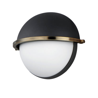 Maxim Lighting Duke Half Sconce Black/Weathered Brass