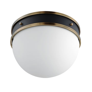 Maxim Lighting Duke Flush Mount Black/Weathered Brass