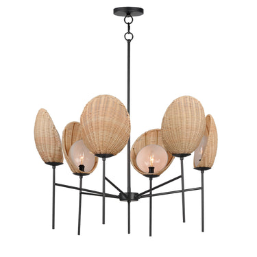 Maxim Lighting Maldives 6-Light Chandelier Black