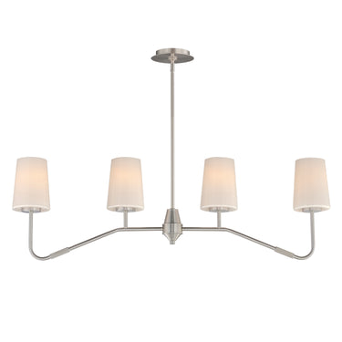 Maxim Lighting Durham 4-Light Linear Chandelier Satin Nickel