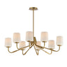 Maxim Lighting Durham 8-Light Chandelier Natural Aged Brass