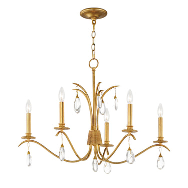 Maxim Lighting Eden 5-Light Chandelier Charcoal Gold Leaf