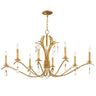 Maxim Lighting Eden 8-Light Chandelier Charcoal Gold Leaf