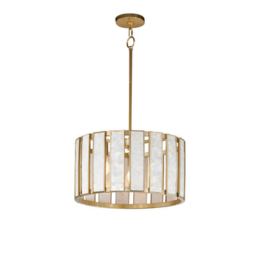 Maxim Lighting Miramar 3-Light Pendant Capiz/Natural Aged Brass