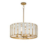 Maxim Lighting Miramar 4-Light Pendant Capiz/Natural Aged Brass