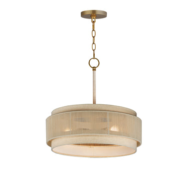 Maxim Lighting Seacliff 20" 3-Light Pendant Natural Aged Brass